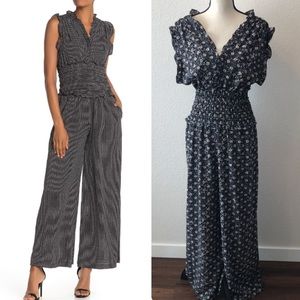 Max Studio Floral Smocked Waist Jumpsuit